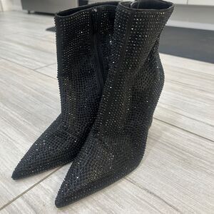 Sparkly Black Boots